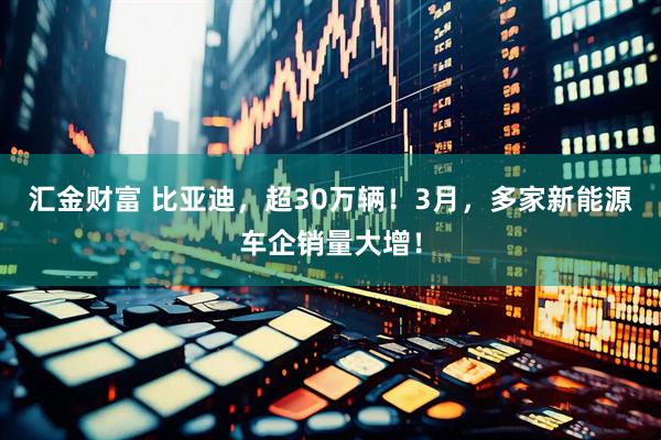 汇金财富 比亚迪，超30万辆！3月，多家新能源车企销量大增！